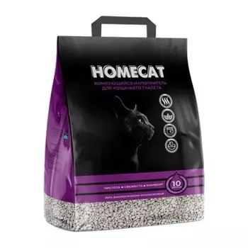 HOMECAT горная свежесть комкующийся наполнитель для кошачьих туалетов - 10 л супер премиум Россия 1 уп. х 1 шт. х 5 кг