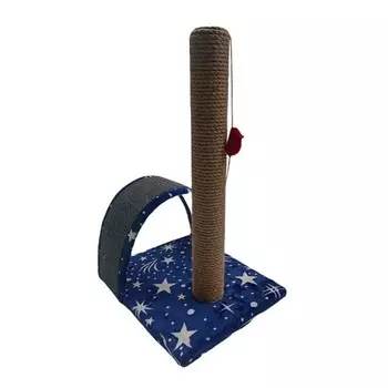 Homecat Когтеточка столбик с дугой и игрушкой ковролин джут 35х30х54 см Россия 1 уп. х 1 шт. х 2 кг