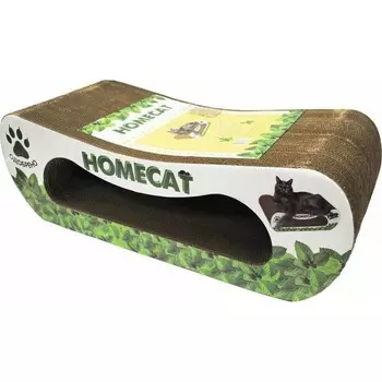 HOMECAT Мятная волна когтеточка из гофрокартона большая, 61х25х20 см для всех возрастов Россия 1 уп. х 1 шт. х 0.5 кг