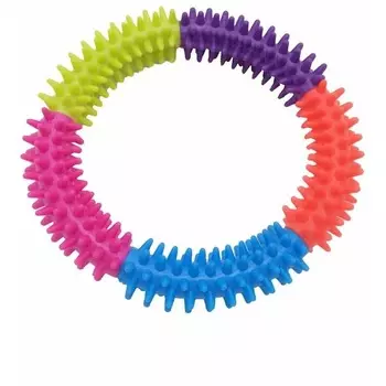 Homepet игрушка для собак, кольцо с шипами, секционное с пищалкой, 12 см Китай 1 уп. х 1 шт. х 0.044 кг