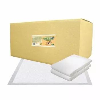 Homepet Vet пеленки для животных, впитывающие 60x40 см, 200 шт Россия 1 уп. х 1 шт. х 4.47 кг