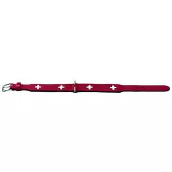 Hunter ошейник для собак Swiss 42 (35-39,5 см) кожа красный/черный супер премиум Германия 1 уп. х 1 шт. х 0.01 кг