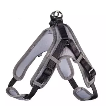 Hunter шлейка для собак Neopren Vario Quick XL (79-100)/2,5 см нейлон/неопрен черный/серый супер премиум Германия 1 уп. х 1 шт. х 0.2 кг
