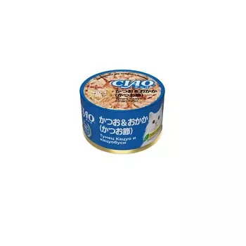 Inaba Ciao Can влажный корм для взрослых кошек, с тунцом Кацуо и кацуобуси, в консервах - 85 г супер премиум для взрослых с кацуобуси консервы (в железной банке) Импортный корм 1 уп. х 24 шт. х 2.04 кг