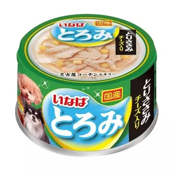 Inaba Toromi влажный корм для собак, с куриным филе и сыром, кусочки в бульоне, в консервах - 80 г повседневный супер премиум беззерновые для взрослых с сыром для всех пород консервы (в железной банке) Япония 1 уп. х 1 шт. х 0.08 кг