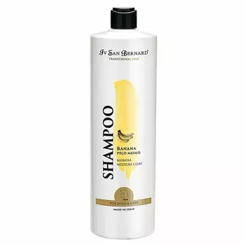 Iv San Bernard Traditional Line Banana Шампунь для шерсти средней длины 1 л уход за шерстью Италия 1 уп. х 1 шт. х 1.1 кг