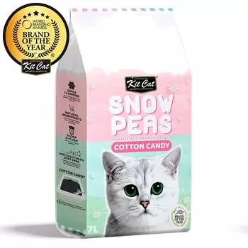 Kit Cat Snow Peas Cotton Candy наполнитель для туалета кошки биоразлагаемый на основе горохового шрота Сахарная Вата - 7 л повседневный супер премиум для всех возрастов мешок Китай 1 уп. х 1 шт. х 1.8 кг