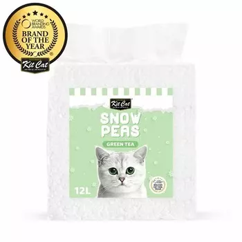 Kit Cat Snow Peas наполнитель для туалета кошки биоразлагаемый на основе горохового шрота с ароматом зеленого чая повседневный супер премиум для всех возрастов мешок Китай 1 уп. х 1 шт. х 2.5 кг