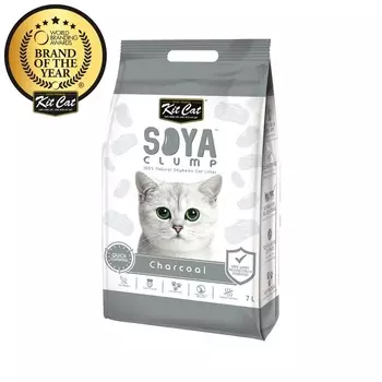 Kit Cat SoyaClump Soybean Litter Charcoal соевый биоразлагаемый комкующийся наполнитель с активированным углем - 7 л повседневный супер премиум для всех возрастов Сингапур 1 уп. х 1 шт. х 2.5 кг