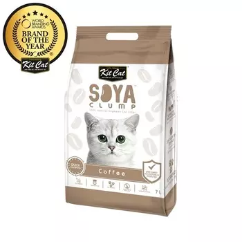 Kit Cat SoyaClump Soybean Litter Coffee соевый биоразлагаемый комкующийся наполнитель с ароматом кофе - 7 л повседневный супер премиум для всех возрастов Сингапур 1 уп. х 1 шт. х 2.5 кг