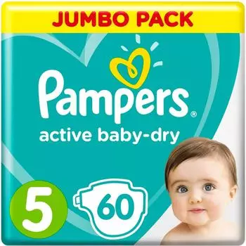 Подгузники Pampers Active Baby-Dry 5 размер / 11-16 кг 60шт