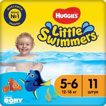 Подгузники трусики Huggies Little Swimmers для плавания 12-18кг 5-6 размер 11шт