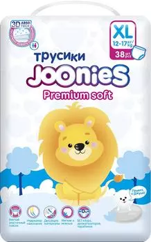 Подгузники-трусики Joonies Premium размер XL 12-17кг 38шт