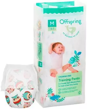 Подгузники-трусики Offspring Совы M 6-11кг 42шт