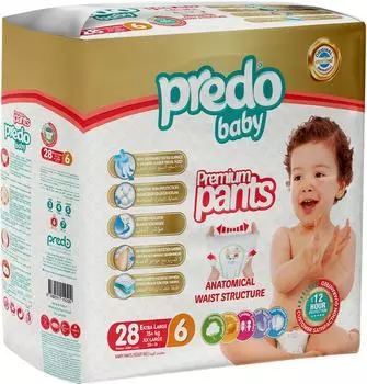 Подгузники-трусики Predo Baby №6 15+кг 28штс доставкой!