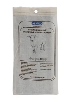 Пояс Almed мед эласт согревающий с шерстью овцы р 5 (XL)