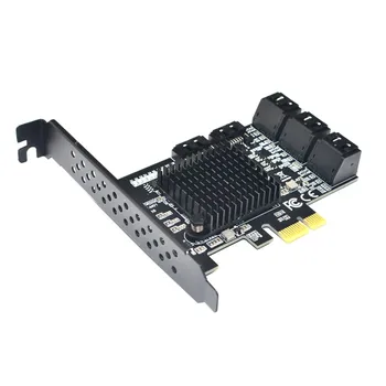 Плата контроллера PCIE SATA III с 8 портами, карта расширения PCIe 2,0x1 SATA 6G с низкопрофильным кронштейном, поддержка карт Win10 PCIE SATA
