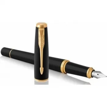Ручка перьевая Parker Urban Core F309 (1931593) Muted Black GT F перо сталь нержавеющая подар.кор.