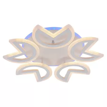 Потолочная диммируемая люстра с пультом ДУ Profit Light 9804/5A WHT 80W+8W RGB