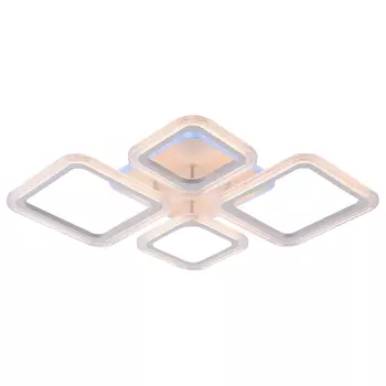 Потолочная диммируемая люстра с пультом ДУ Profit Light 9826/2+2 WHT 84W+8W RGB