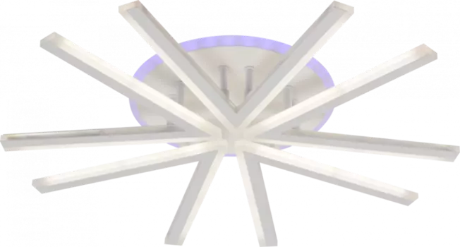 Потолочная диммируемая люстра с пультом ДУ Profit Light 9824/5 WHT 80W+7W RGB