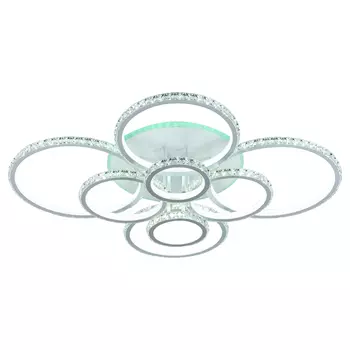 Потолочная диммируемая люстра с пультом ДУ Profit Light 18052/8 WHT 480W+11W RGB