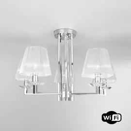 Потолочная люстра с управлением по Wi-Fi Eurosvet 60125/5 хром Smart (a053950)