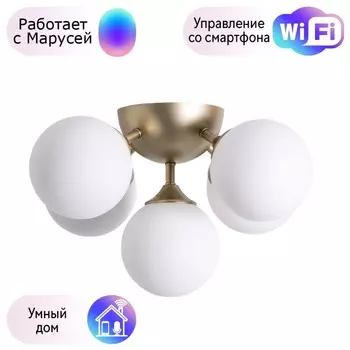 Потолочная люстра Arte lamp Fobos с поддержкой Маруся A2704PL-5SG-М