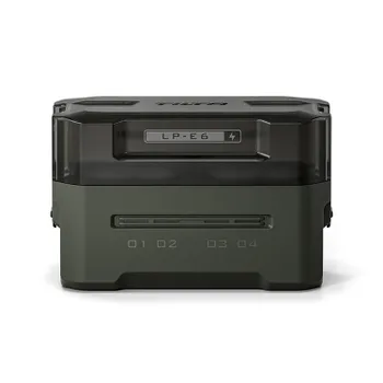 2 аккумулятора LP-E6P + зарядный кейс Tilta Charging Station Зелёный TBC-E6P-A-GN
