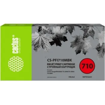 Картридж струйный Cactus CS-PFI710MBK черный матовый (700мл) для Canon imagePROGRAF TX-2000/TX-3000/TX-4000