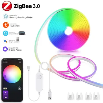 USB Zigbee RGB неоновая светодиодная лента 1-5 м