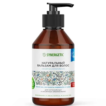 SYNERGETIC Натуральный бальзам для волос Объём и укрепление волос 250.0