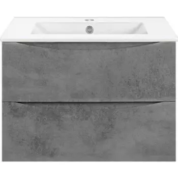 Тумба с раковиной Vincea Mia Slim 60х39 Beton (VMC-2MC600S1BT, VBS-13960S1)