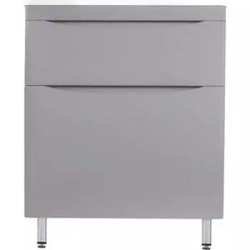 Тумба с раковиной Style line Бергамо мини 70х35 Люкс Plus напольная, серая (СС-00002312 + 2000949236384)