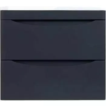 Тумба с раковиной Style line Бергамо мини 60х35 Люкс Plus подвесная, черная (СС-00002318 + 2000949236377)