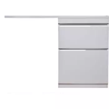 Тумба с раковиной Style line Даймонд Люкс 58 (120R) правая, под стиральную машину, белая (СС-00000559 + 2000949237428)