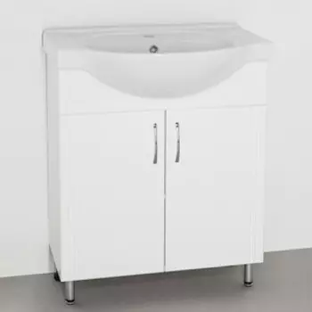 Тумба с раковиной Style line Эко Стандарт №23 белая (ЛС-00000105 + S-UM-ERI70/1-w)