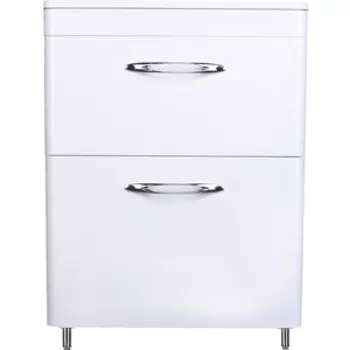 Тумба с раковиной Style line Каре 60 Люкс напольная, белая (СС-00002265 + 2000949234182)