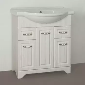 Тумба с раковиной Style line Олеандр-2 Люкс 75 рельеф пастель (ЛС-00000200 + 1WH110259)