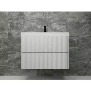 Тумба с раковиной Style line Стокгольм 80х45 белый рифленый софт (ЛС-00002315 + 2000949230191)