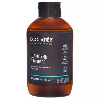 Шампунь мужской Защита от перхоти, 400 мл, Ecolatier