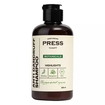 Шампунь от перхоти Botanicals бессульфатный, 300 мл, Press Gurwitz