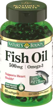 Рыбий жир, 500 мг, 60 капсул, Nature's Bounty