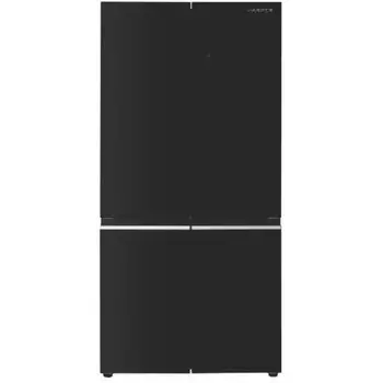 Холодильник Side by Side Harper RH6966BW черное стекло