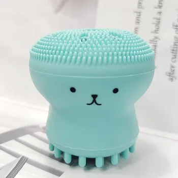 1 шт. Силиконовая очищающая щетка для лица Octopus, массажная щетка для снятия макияжа, портативная мягкая губка для очищения лица, инструменты для ухода за лицом