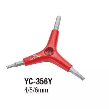Ключ BIKE HAND YC-356Y, шестигранники 4/5/6мм, YC-356Y