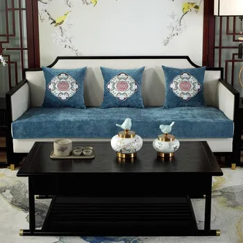 Four Seasons Modern Simple шенилловая подушка для дивана, ткань, нескользящая, подушка для трех человек, новый чехол для полотенца в китайском стиле, спинка 70x70cm серый