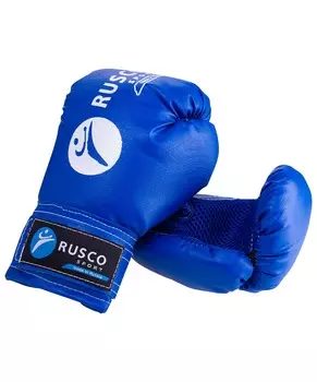 Набор для бокса Rusco, 6oz, к/з, синий 1/5