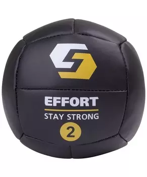 Медицинбол Effort EMD2, к/з, 2 кг, черный 1/10