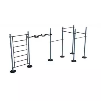 РУКОХОД-ЗМЕЙКА, ШВЕДСКАЯ СТЕНКА, ЧЕТЫРЕХСТОРОННИЙ ТУРНИК MB BARBELL MB 7.60/12